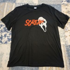 Mens Size LARGE Scream Ghost Face Logo Slasher / Horror T Tee Shirt Mens